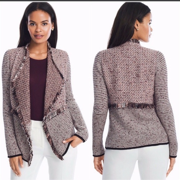 White House Black Market Jackets & Blazers - White House Black Market open fringe cardigan